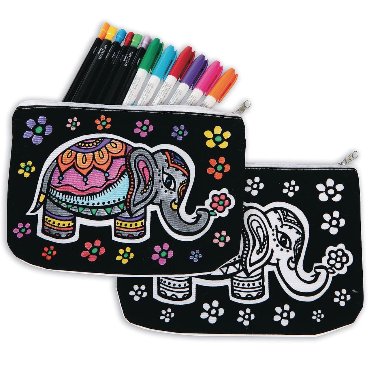 S&S® Worldwide Velvet Art Fabric Elephant Pouch, 12ct.